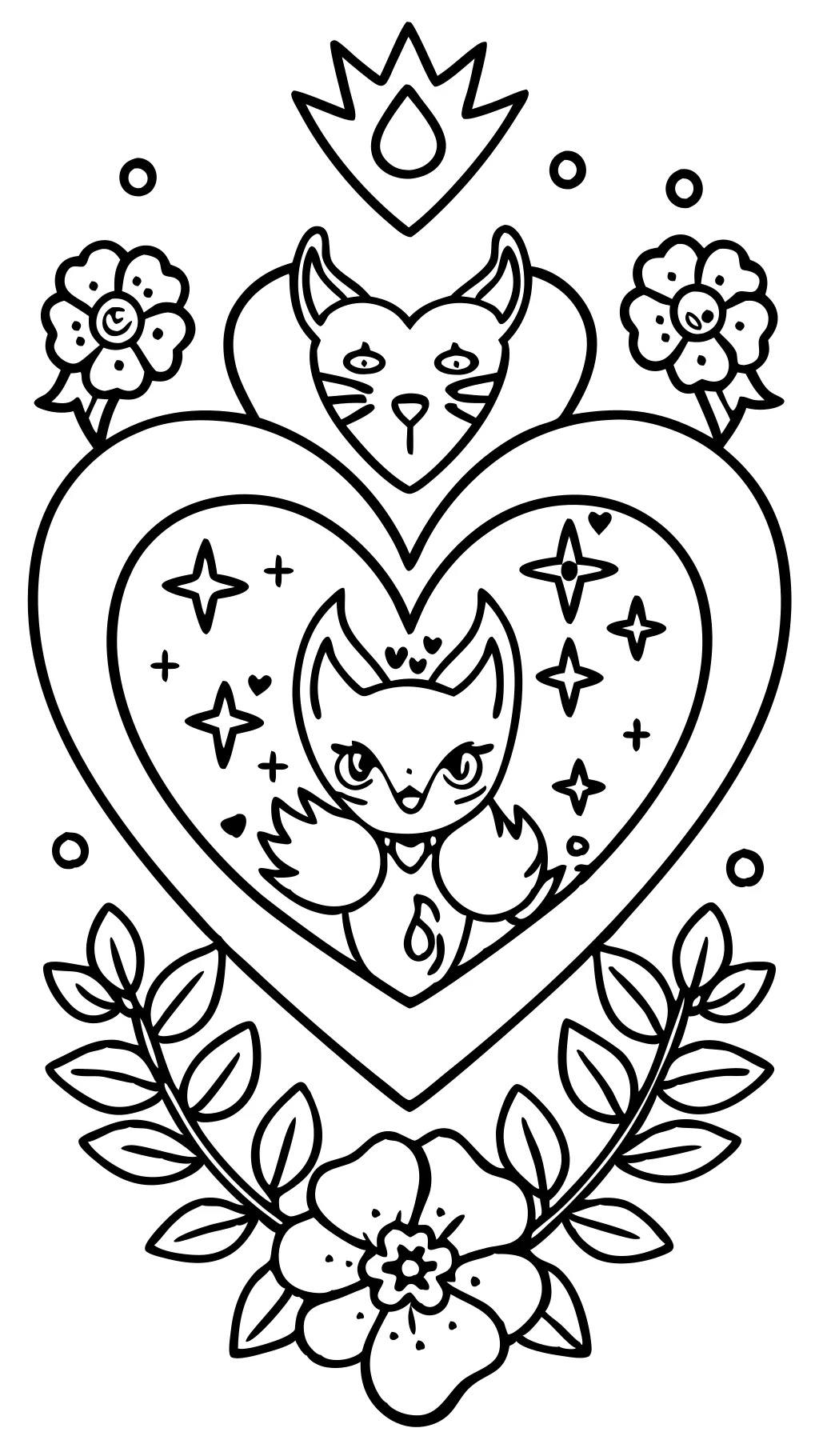 love and hearts coloring pages